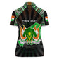 Personalized Niger Roots Women Polo Shirt African Pride in Fingerprint and Tribal Colors
