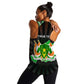 Personalized Niger Roots Women Racerback Tank African Pride in Fingerprint and Tribal Colors