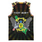 Personalized Sao Tome and Principe Roots Basketball Jersey African Pride in Fingerprint and Tribal Colors - African Pride