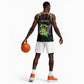 Personalized Sao Tome and Principe Roots Basketball Jersey African Pride in Fingerprint and Tribal Colors - African Pride