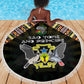 Sao Tome and Principe Roots Beach Blanket African Pride in Fingerprint and Tribal Colors