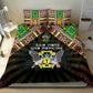 Sao Tome and Principe Roots Bedding Set African Pride in Fingerprint and Tribal Colors