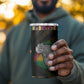 Sao Tome and Principe Roots 4 in 1 Can Cooler Tumbler African Pride in Fingerprint and Tribal Colors