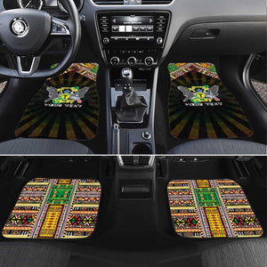 Sao Tome and Principe Roots Car Mats African Pride in Fingerprint and Tribal Colors