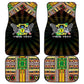 Sao Tome and Principe Roots Car Mats African Pride in Fingerprint and Tribal Colors