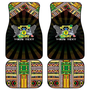 Sao Tome and Principe Roots Car Mats African Pride in Fingerprint and Tribal Colors