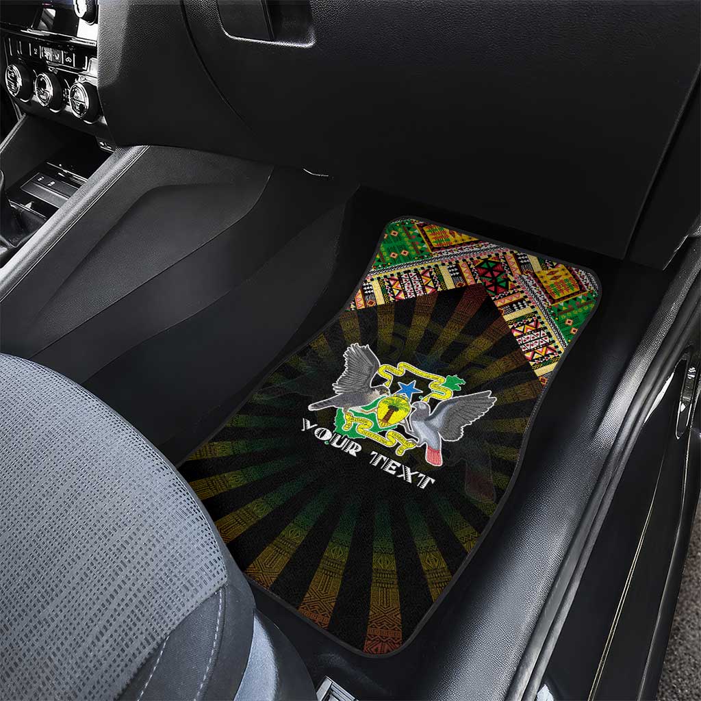 Sao Tome and Principe Roots Car Mats African Pride in Fingerprint and Tribal Colors