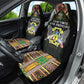 Sao Tome and Principe Roots Car Seat Cover African Pride in Fingerprint and Tribal Colors
