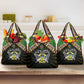 Sao Tome and Principe Roots Grocery Bag African Pride in Fingerprint and Tribal Colors