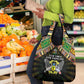 Sao Tome and Principe Roots Grocery Bag African Pride in Fingerprint and Tribal Colors