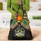 Sao Tome and Principe Roots Grocery Bag African Pride in Fingerprint and Tribal Colors