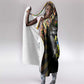 Sao Tome and Principe Roots Hooded Blanket African Pride in Fingerprint and Tribal Colors