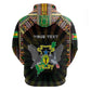 Personalized Sao Tome and Principe Roots Hoodie African Pride in Fingerprint and Tribal Colors