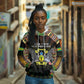 Personalized Sao Tome and Principe Roots Hoodie African Pride in Fingerprint and Tribal Colors
