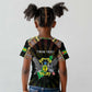 Personalized Sao Tome and Principe Roots Kid T shirt African Pride in Fingerprint and Tribal Colors