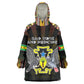 Personalized Sao Tome and Principe Roots Kid Wearable Blanket Hoodie African Pride in Fingerprint and Tribal Colors
