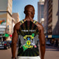 Personalized Sao Tome and Principe Roots Men Tank Top African Pride in Fingerprint and Tribal Colors