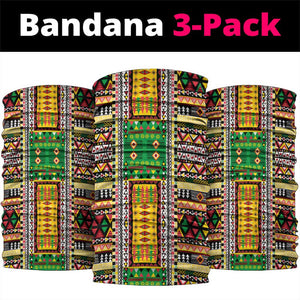 Sao Tome and Principe Roots Neck Gaiter African Pride in Fingerprint and Tribal Colors - African Pride