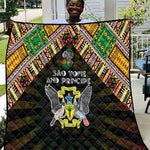 Sao Tome and Principe Roots Quilt African Pride in Fingerprint and Tribal Colors