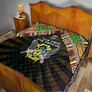 Sao Tome and Principe Roots Quilt African Pride in Fingerprint and Tribal Colors