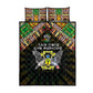 Sao Tome and Principe Roots Quilt Bed Set African Pride in Fingerprint and Tribal Colors