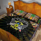 Sao Tome and Principe Roots Quilt Bed Set African Pride in Fingerprint and Tribal Colors