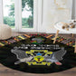 Sao Tome and Principe Roots Round Carpet African Pride in Fingerprint and Tribal Colors