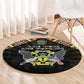 Sao Tome and Principe Roots Round Carpet African Pride in Fingerprint and Tribal Colors