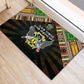 Sao Tome and Principe Roots Rubber Doormat African Pride in Fingerprint and Tribal Colors