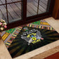 Sao Tome and Principe Roots Rubber Doormat African Pride in Fingerprint and Tribal Colors