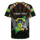 Personalized Sao Tome and Principe Roots Rugby Jersey African Pride in Fingerprint and Tribal Colors