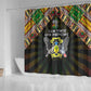 Sao Tome and Principe Roots Shower Curtain African Pride in Fingerprint and Tribal Colors