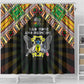 Sao Tome and Principe Roots Shower Curtain African Pride in Fingerprint and Tribal Colors