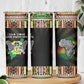 Sao Tome and Principe Roots Skinny Tumbler African Pride in Fingerprint and Tribal Colors