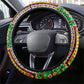 Sao Tome and Principe Roots Steering Wheel Cover African Pride in Fingerprint and Tribal Colors