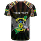 Personalized Sao Tome and Principe Roots T shirt African Pride in Fingerprint and Tribal Colors