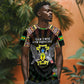 Personalized Sao Tome and Principe Roots T shirt African Pride in Fingerprint and Tribal Colors