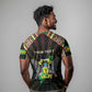 Personalized Sao Tome and Principe Roots T shirt African Pride in Fingerprint and Tribal Colors