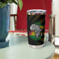 Sao Tome and Principe Roots Tumbler Cup African Pride in Fingerprint and Tribal Colors