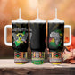 Sao Tome and Principe Roots Tumbler With Handle African Pride in Fingerprint and Tribal Colors