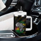 Sao Tome and Principe Roots Tumbler With Handle African Pride in Fingerprint and Tribal Colors