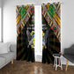 Sao Tome and Principe Roots Window Curtain African Pride in Fingerprint and Tribal Colors