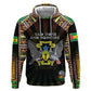 Personalized Sao Tome and Principe Roots Zip Hoodie African Pride in Fingerprint and Tribal Colors