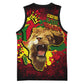 Unapologetically Black and Proud Basketball Jersey Africa Map with Lion - African Pride