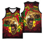 Unapologetically Black and Proud Basketball Jersey Africa Map with Lion - African Pride