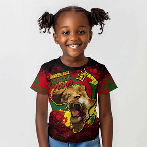 Unapologetically Black and Proud Kid T shirt Africa Map with Lion