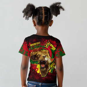 Unapologetically Black and Proud Kid T shirt Africa Map with Lion