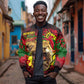 Unapologetically Black and Proud Sleeve Zip Bomber Jacket Africa Map with Lion