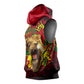 Unapologetically Black and Proud Sleeveless Hoodie Africa Map with Lion - African Pride