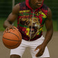 Unapologetically Black and Proud Sleeveless Zip Hoodie Africa Map with Lion - African Pride